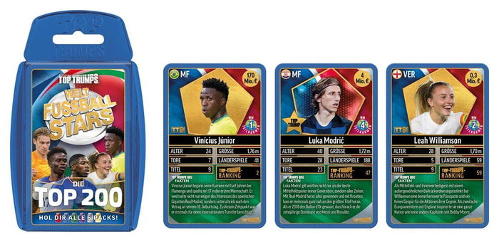 Winning Moves World Football Stars jeu de cartes 200 Pack 2 (Allemand)