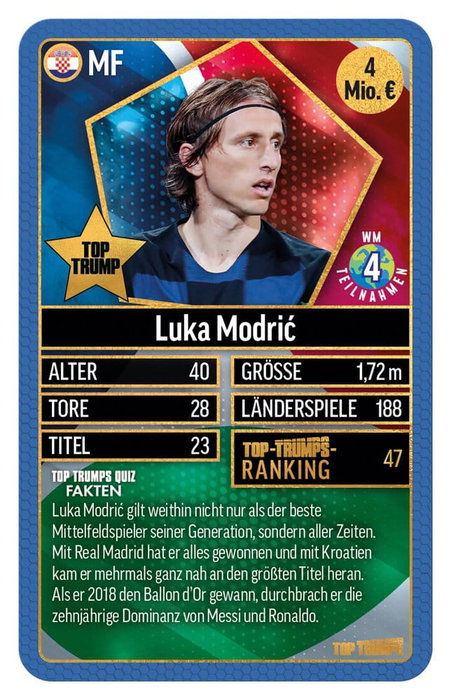 Winning Moves World Football Stars jeu de cartes 200 Pack 2 (Allemand)