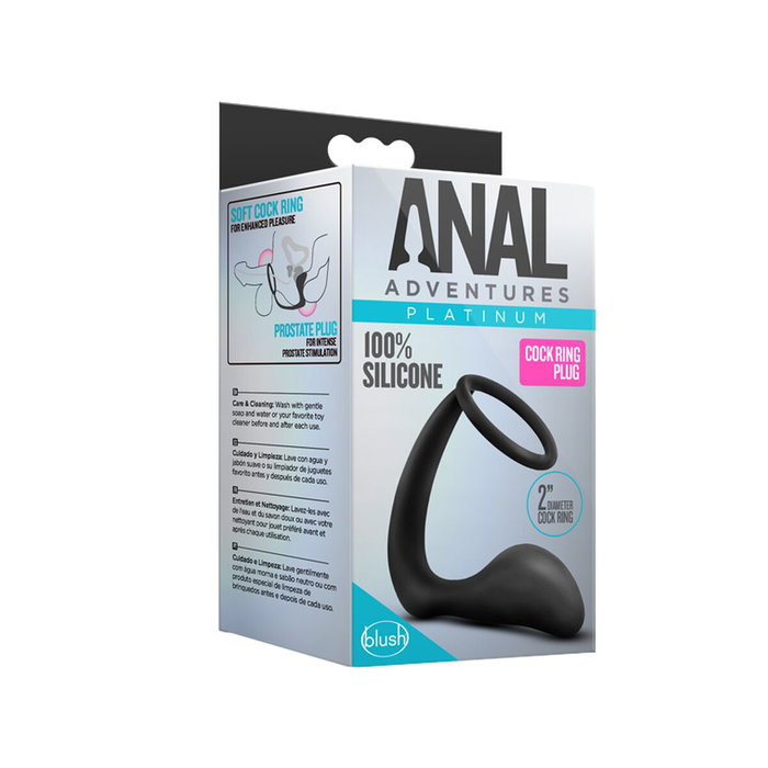 Anneau Pénis Blush Anal Adventures Noir Anneau Pénis Blush Anal Adventures Noir