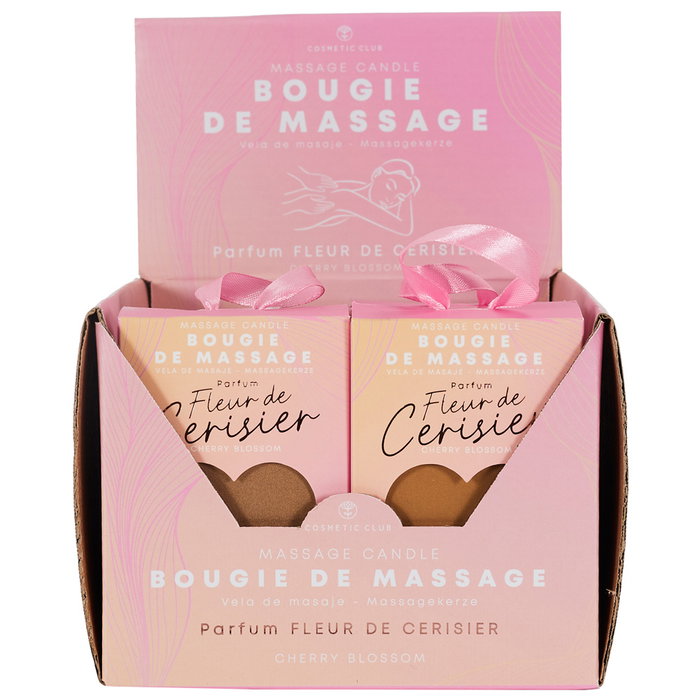 Cosmetic Club Bougie Huile de Massage Fleur de Cerisier en Boîte Cœur Cosmetic Club Bougie Huile de Massage Fleur de Cerisier en Boîte Cœur