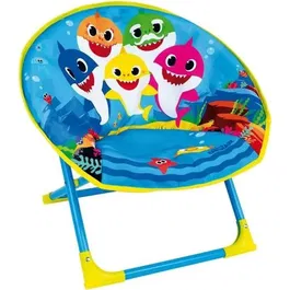 Fun House - Siège lune pliant pour enfant BABY SHARK - Bleu - 47 x 54 x 45 cm