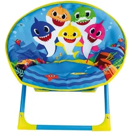 Fun House - Siège lune pliant pour enfant BABY SHARK - Bleu - 47 x 54 x 45 cm