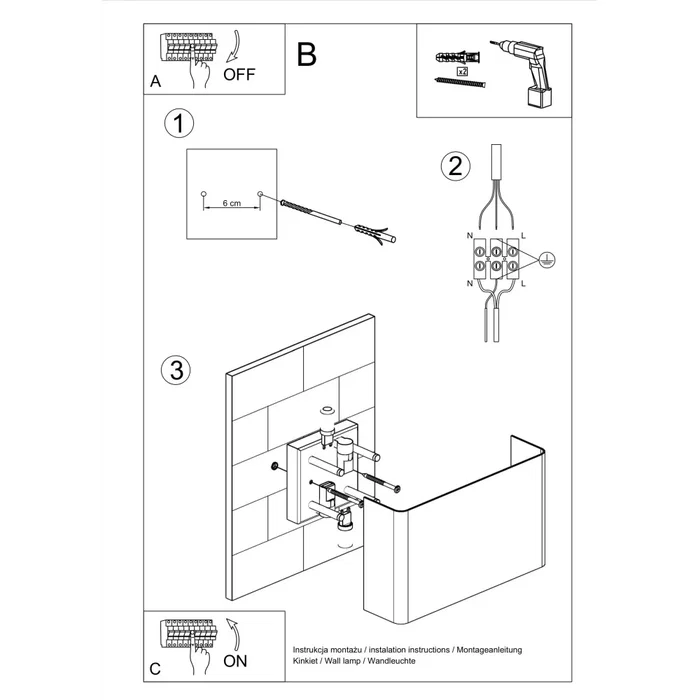 Applique murale "Copertura" SOL-SL.0419 en acier blanc pour intérieur moderne Applique murale "Copertura" SOL-SL.0419 en acier blanc pour intérieur moderne