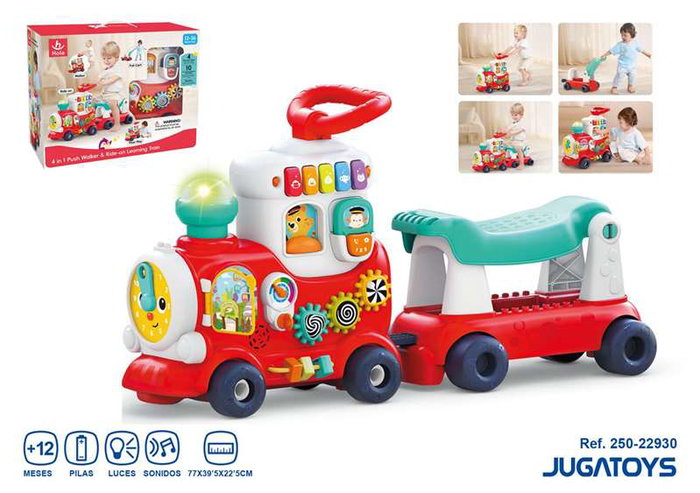 Hola Train d'activités et Porteur 4 en 1 avec lumières et sons Hola Train d'activités et Porteur 4 en 1 avec lumières et sons