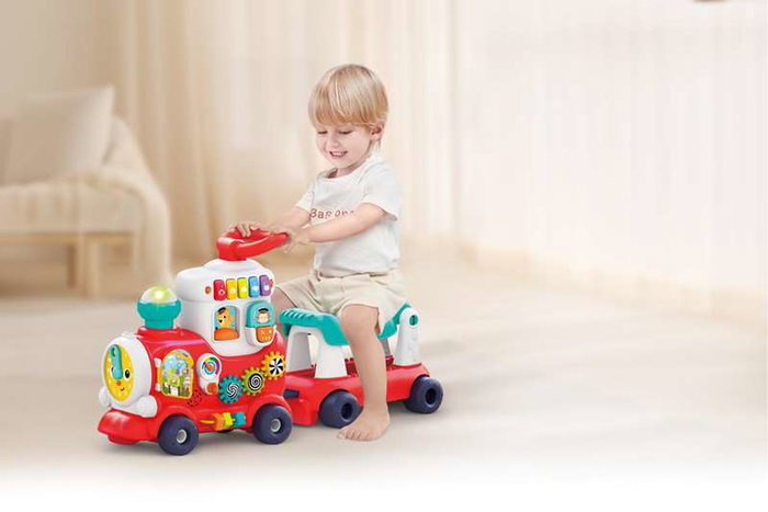 Hola Train d'activités et Porteur 4 en 1 avec lumières et sons Hola Train d'activités et Porteur 4 en 1 avec lumières et sons