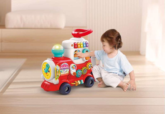 Hola Train d'activités et Porteur 4 en 1 avec lumières et sons Hola Train d'activités et Porteur 4 en 1 avec lumières et sons