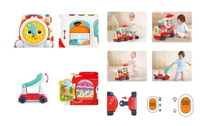 Hola Train d'activités et Porteur 4 en 1 avec lumières et sons Hola Train d'activités et Porteur 4 en 1 avec lumières et sons