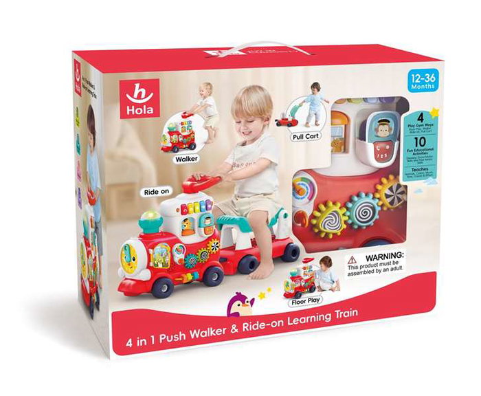 Hola Train d'activités et Porteur 4 en 1 avec lumières et sons Hola Train d'activités et Porteur 4 en 1 avec lumières et sons