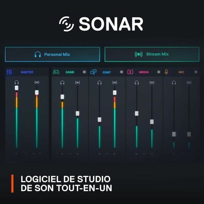 Steelseries Microphone Gaming Alias avec Sonar, LED, Support Ajustable Steelseries Microphone Gaming Alias avec Sonar, LED, Support Ajustable