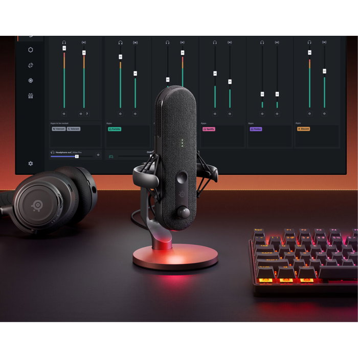 Steelseries Microphone Gaming Alias avec Sonar, LED, Support Ajustable Steelseries Microphone Gaming Alias avec Sonar, LED, Support Ajustable