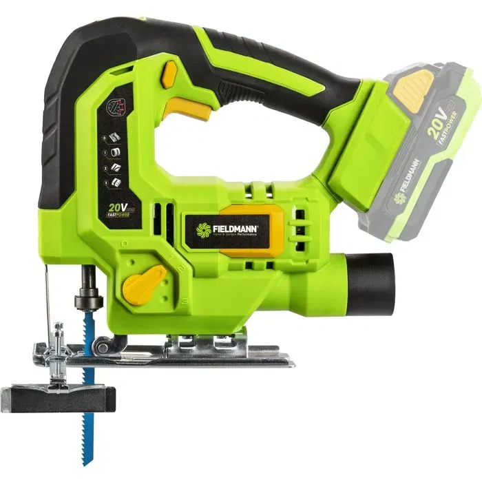 Fieldmann - Scie sauteuse sans fil 20V - 4 angles de coupe - Pour bois, métal, plastique - Batterie et chargeur non inclus Fieldmann - Scie sauteuse sans fil 20V - 4 angles de coupe - Pour bois, métal, plastique - Batterie et chargeur non inclus