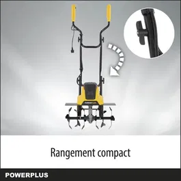 Powerplus Motoculteur Électrique POWXG72010 - 1500 W, 6 Lames, Largeur de Travail 450 mm, Profondeur 220 mm