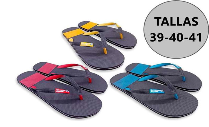 Poessa - Chanclas Luxe - Tongs en caoutchouc unisex adulte - Taille 39-40-41 - Modèles surtidos