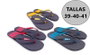 Poessa - Chanclas Luxe - Tongs en caoutchouc unisex adulte - Taille 39-40-41 - Modèles surtidos