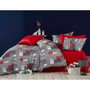 Forme Parure de couette King Size avec impression 3D - Rouge, Blanc, Noir