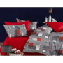 Forme Parure de couette King Size avec impression 3D - Rouge, Blanc, Noir