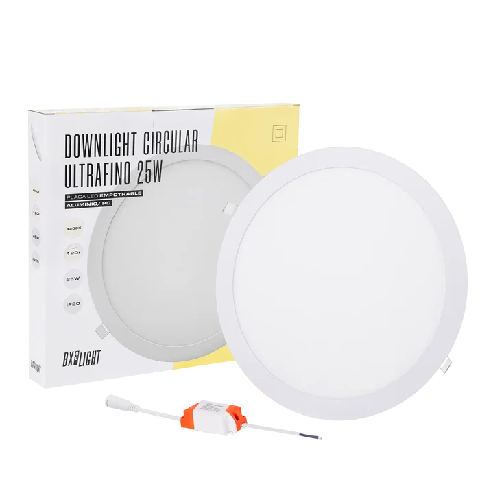 BX3 LIGHT Plaque LED circulaire 25W 2000 Lm 3000K Blanc chaud, empotrable, 40000 heures de vie, RDP16 25W WW BX3 LIGHT Plaque LED circulaire 25W 2000 Lm 3000K Blanc chaud, empotrable, 40000 heures de vie, RDP16 25W WW