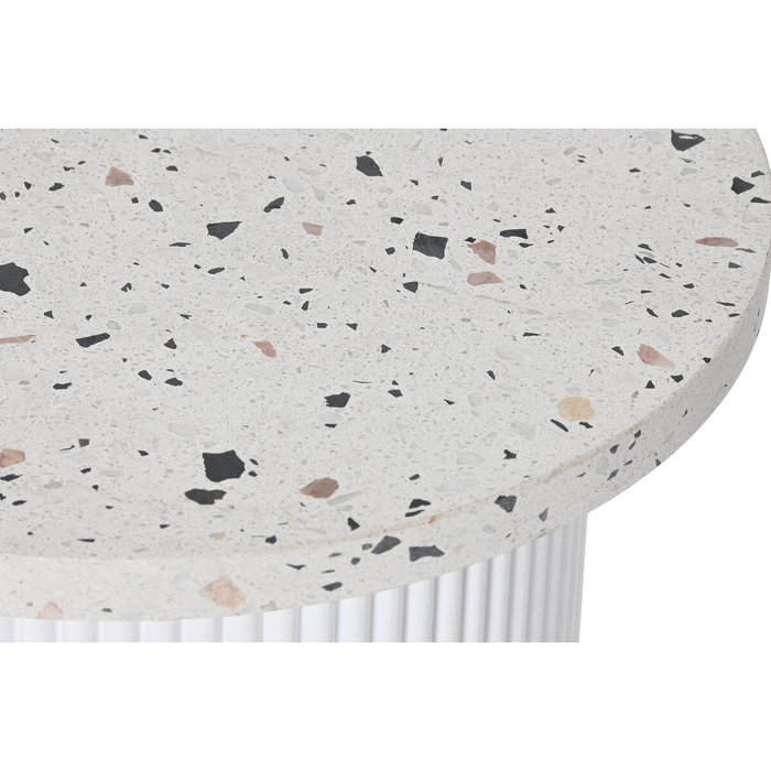 Table d'appoint Home ESPRIT Blanc Bois MDF Terrazzo 40 x 40 x 37,5 cm Table d'appoint Home ESPRIT Blanc Bois MDF Terrazzo 40 x 40 x 37,5 cm