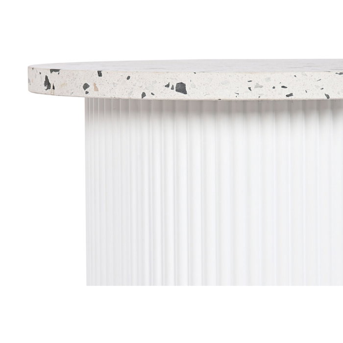 Table d'appoint Home ESPRIT Blanc Bois MDF Terrazzo 40 x 40 x 37,5 cm Table d'appoint Home ESPRIT Blanc Bois MDF Terrazzo 40 x 40 x 37,5 cm