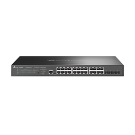TP-LINK Switch Ethernet Gestioné PoE++ 24 Ports, 4 SFP+, 370W, Rackable Noir TL-SG3428XPP-M2