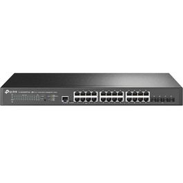 TP-LINK Switch Ethernet Gestioné PoE++ 24 Ports, 4 SFP+, 370W, Rackable Noir TL-SG3428XPP-M2