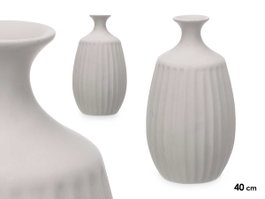 GIFTDECOR Vase en Céramique à Col Étroit Gris 43cm