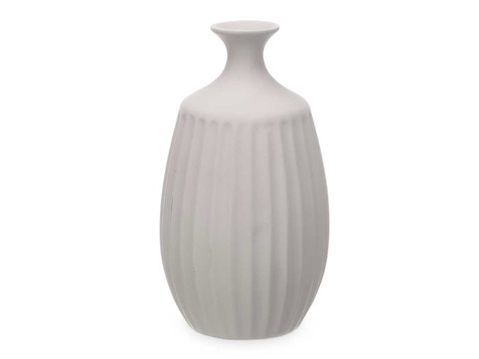 GIFTDECOR Vase en Céramique à Col Étroit Gris 43cm