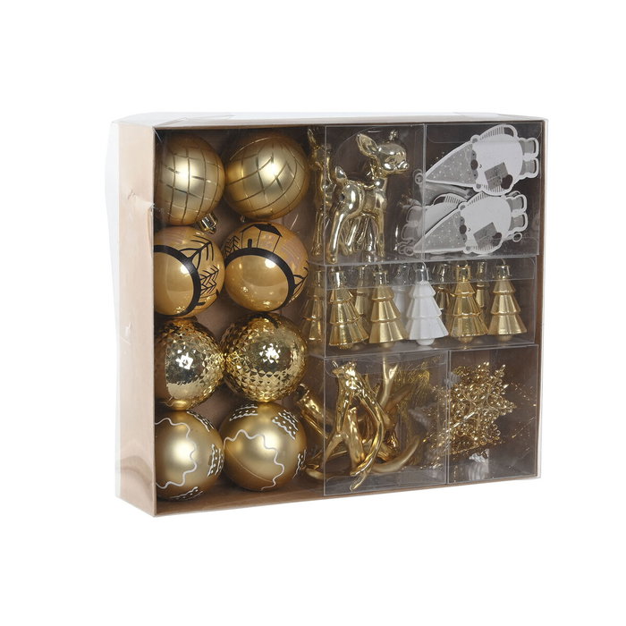 Boules de Noël Home ESPRIT Doré Polyéthylène 28 x 6 x 24 cm (55 Pièces) Boules de Noël Home ESPRIT Doré Polyéthylène 28 x 6 x 24 cm (55 Pièces)