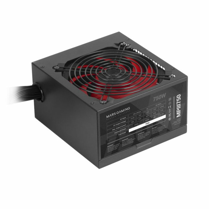 Bloc d’Alimentation Mars Gaming MPIII750 750W ATX 750 W Bloc d’Alimentation Mars Gaming MPIII750 750W ATX 750 W