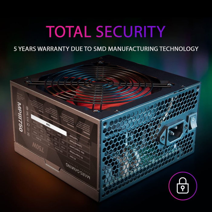 Bloc d’Alimentation Mars Gaming MPIII750 ATX 750 W