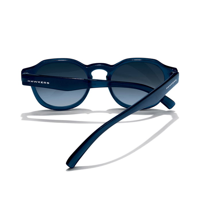 Hawkers Lunettes de soleil WARWICK KIDS rondes bleues pour enfants, monture en polycarbonate, UV C3, 1 unité