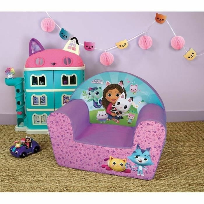 Fun House Fauteuil club enfant GABBY ET LA MAISON MAGIQUE - Rose