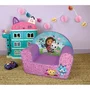 Fun House Fauteuil club enfant Gabby et la Maison Magique Rose - Transportable et lavable en machine, 42 cm H x 52 cm L x 33 cm P, pour enfant dès 3 ans