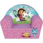 Fun House Fauteuil club enfant Gabby et la Maison Magique Rose - Transportable et lavable en machine, 42 cm H x 52 cm L x 33 cm P, pour enfant dès 3 ans