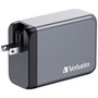 Verbatim GNC-240 Chargeur mural GaN 240W - 4 ports (1x USB-C 140W PD 3.1, 1x USB-C 100W, 1x USB-C 65W, 1x USB-A QC 3.0) - Compatible EU/UK/US