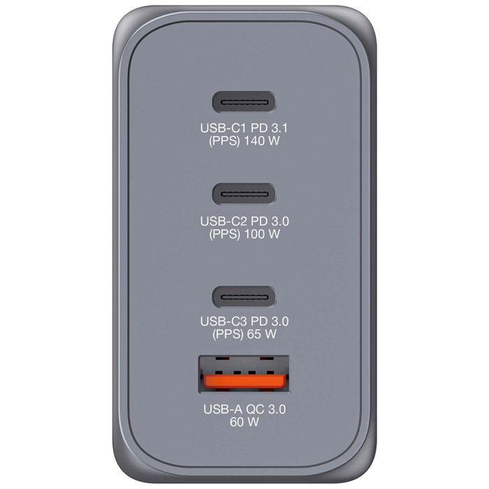 Verbatim GNC-240 Chargeur Mural GaN 240W 4 ports (USB-C et USB-A)
