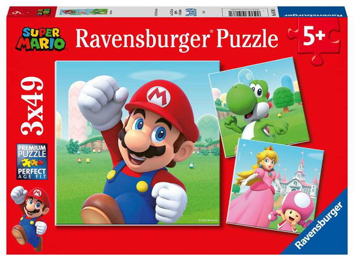 Ravensburger Puzzle Super Mario 3x49 pièces Ravensburger Puzzle Super Mario 3x49 pièces