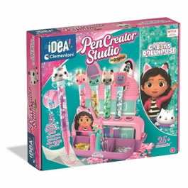 Clementoni Atelier des Stylos Gabby et la Maison Magique - Kit de personnalisation de 5 stylos