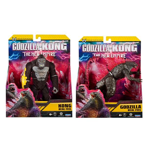 Famosa Figurine Godzilla vs Kong Real Feel 15 cm, Figurine Épique de Bataille avec Modèles Surtidos, Langue Espagnol