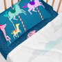 Drap housse HappyFriday MR FOX Multicouleur Bleu foncé 60 x 120 x 14 cm Parapluie