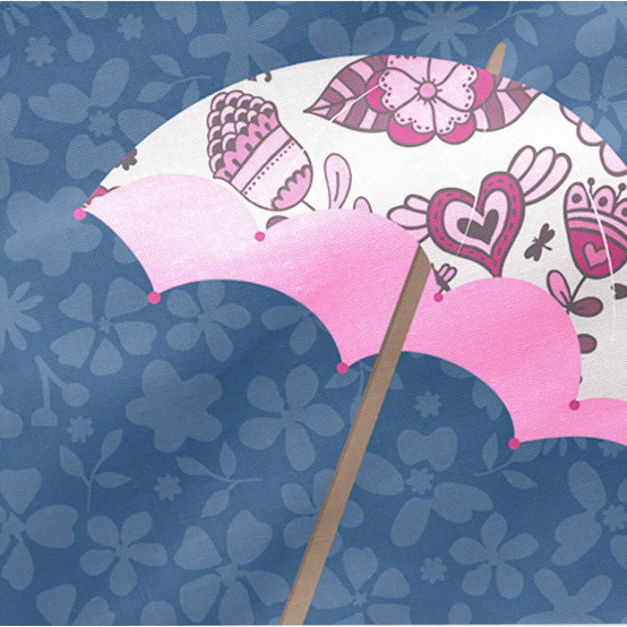 Drap housse HappyFriday MR FOX Multicouleur Bleu foncé 60 x 120 x 14 cm Parapluie