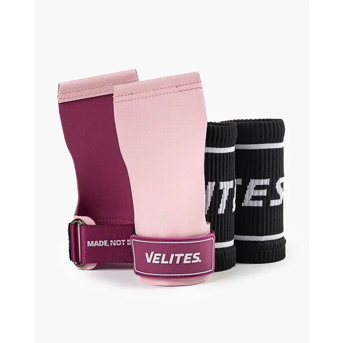 Velites - Quad Ultra - Bandes sans magnésie - M - Rose - Adhérence Kevlar pour Cross Training
