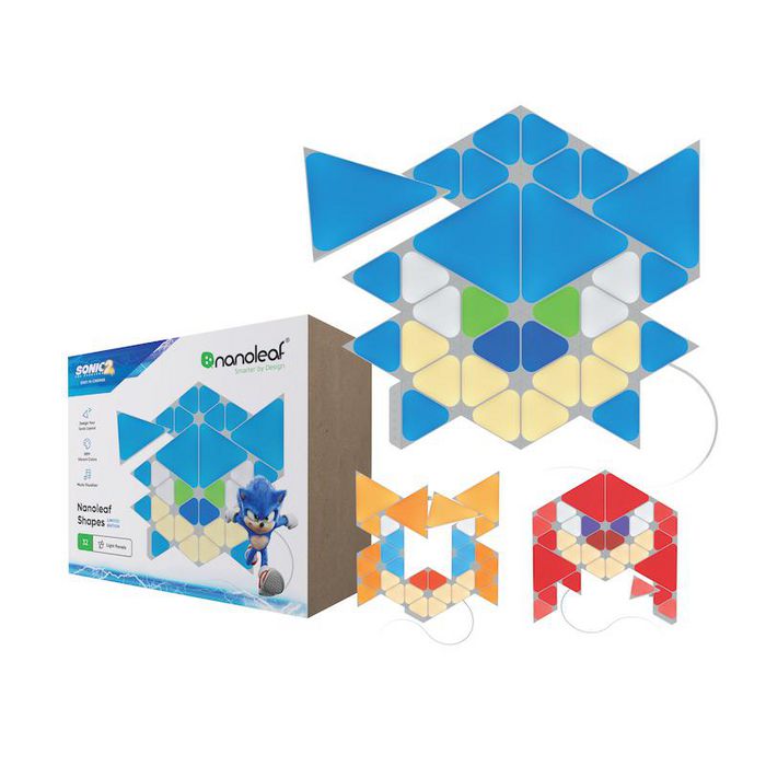 Nanoleaf Shapes Starter Kit - Édition Limitée Sonic 32 Panneaux Triangles Connectés Lumière Intelligente Bluetooth et Wi-Fi