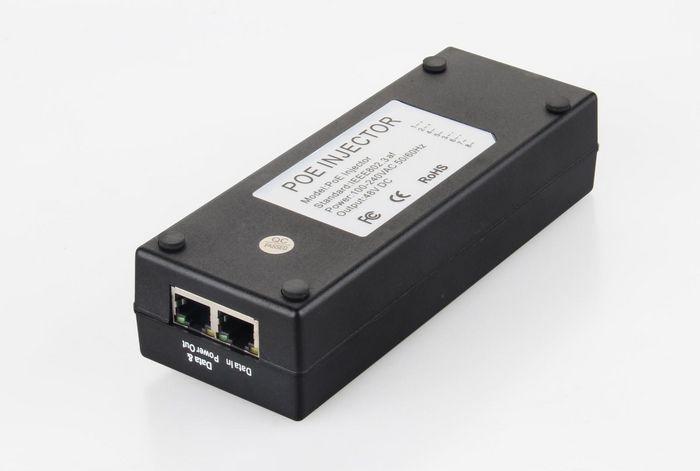 MicroConnect POEINJ-15W Injecteur PoE Gigabit 15,4W IEEE 802.3af 48V pour Caméra Réseau, Point d'Accès, Port Unique avec Alimentation 100-220V