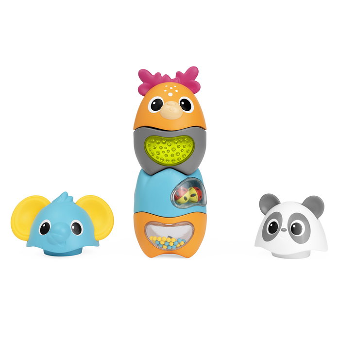 Chicco Jouet d'éveil Animalitos Encajables 00012154000000 - Animaux à empiler avec effets sonores et visuels - 6 mois et plus