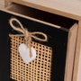 BigBuy Home Boîte à bijoux HEARTS Blanc Noir Naturel