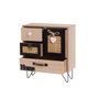 BigBuy Home Boîte à bijoux HEARTS Blanc Noir Naturel