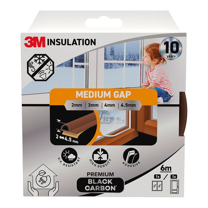 3M Joint d'isolation premium marron, 6 m, 2-4,5 mm 3M Joint d'isolation premium marron, 6 m, 2-4,5 mm