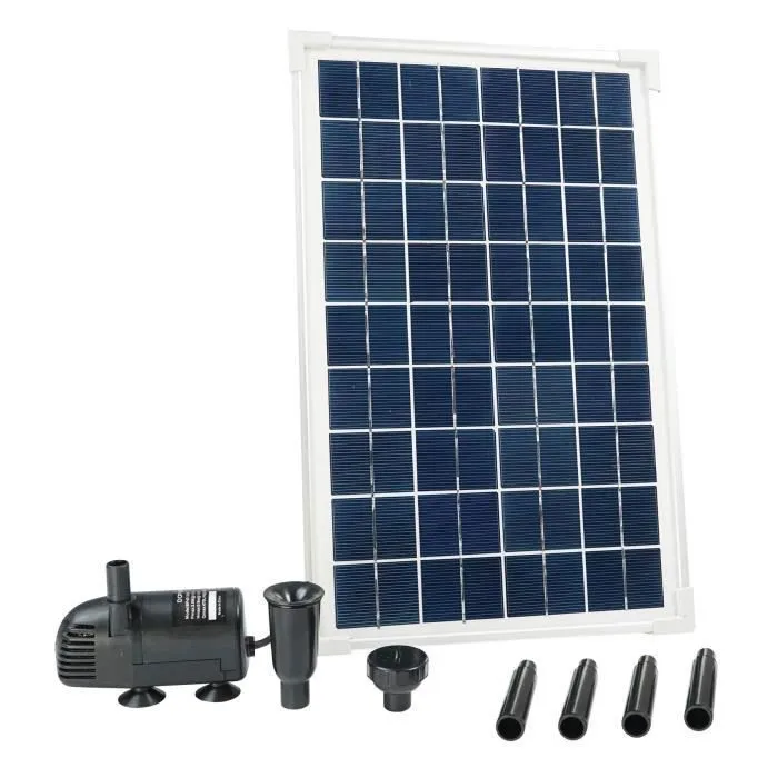 Ubbink 1351181 403739 Kit solaire de fontaine SolarMax 600 avec panneau solaire et pompe - Haut rendement énergétique pour étang