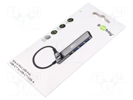 GOOBAY Hub USB 3.2 gris avec 3 ports USB A et 1 port USB C